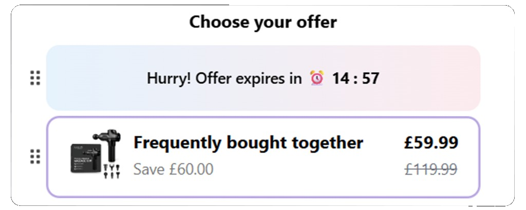 Frequently bought together offer with urgency timer