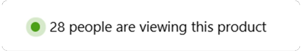 Live social proof — 28 people are viewing this product